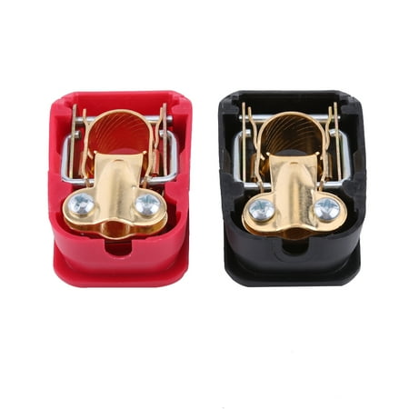 Battery Terminal Clamps 12//24V Quick Connection Battery Clamps with Wing Nut Positive and Negative for Boat//Truck//Car//Van Leisure Battery Connectors 1 Pair